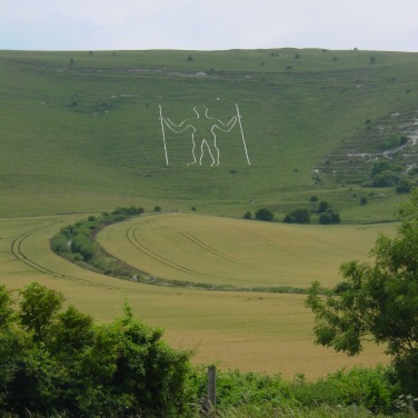 View of the Long Man of Wilmington., East Sussex. Author : User: Cupcakekid at en.wikipedia. Creative Commons