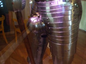 Close-up of Henry's armour