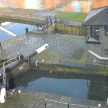 The lock connecting the Leeds-Liverpool Canal and the Aire-Calder navigation system.