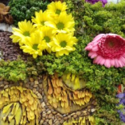 Close up of Buxton well dressing