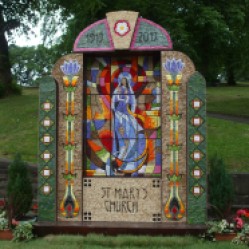 St Ann's Well Dressing in Central Buxton