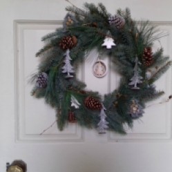 Wreath on the front door