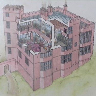 Diagram of Leicester's Building to show first and second storeys.